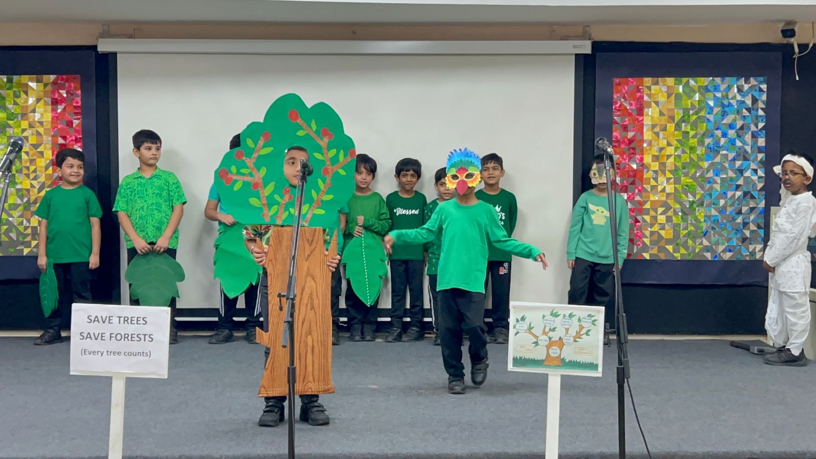 Grade 2B of Mayoor School Noida Speaks for the Trees! 
